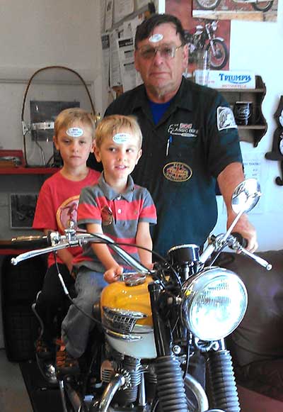 Nick Woodbury and grand kids Classic Bike Experience